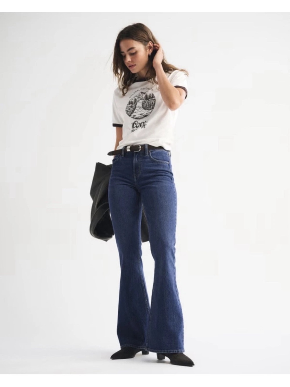 Abercrombie & Fitch Jeans Womens 2 / 26 Blue The Flare Ultra High Rise Denim
